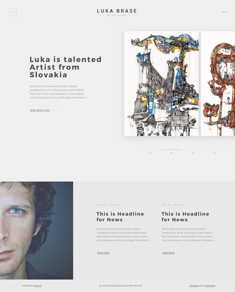 UX/UI design - Luka Brase - Homepage