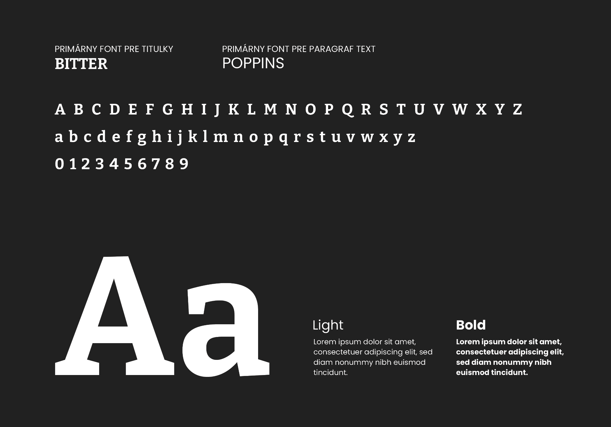 Typografia pre značku Tri háje - Seduco digital